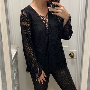 Tularosa Black lace blouse